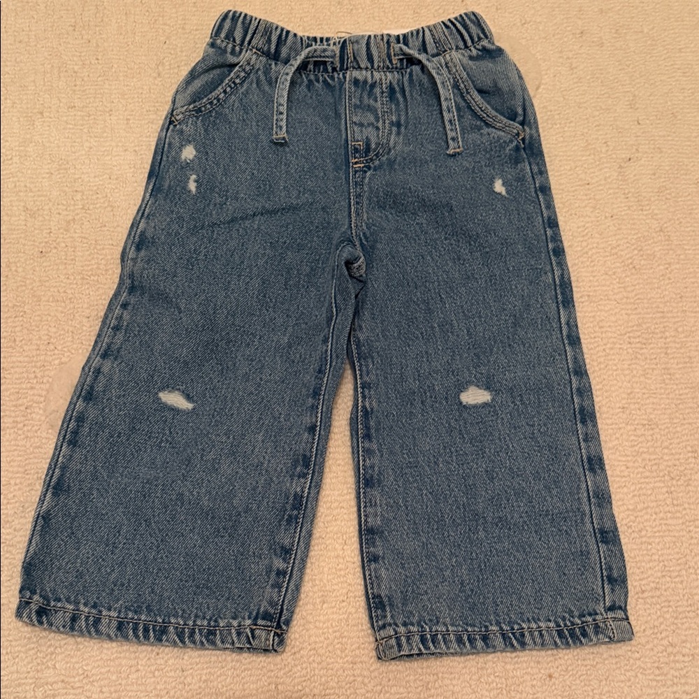 Zara Kids Distressed Blue Jeans NWOT